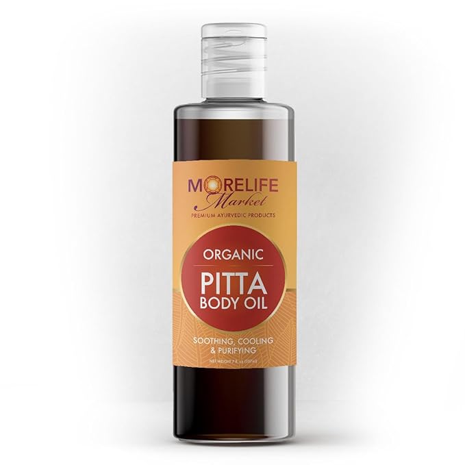 Pitta Body Oil | Premium Ayurvedic Massage Oil with Organic Neem, Chamomile, Lavender & Cooling Herbs for Sensitive Skin | Soothing & Purifying Daily Ritual – 7 oz Bottle