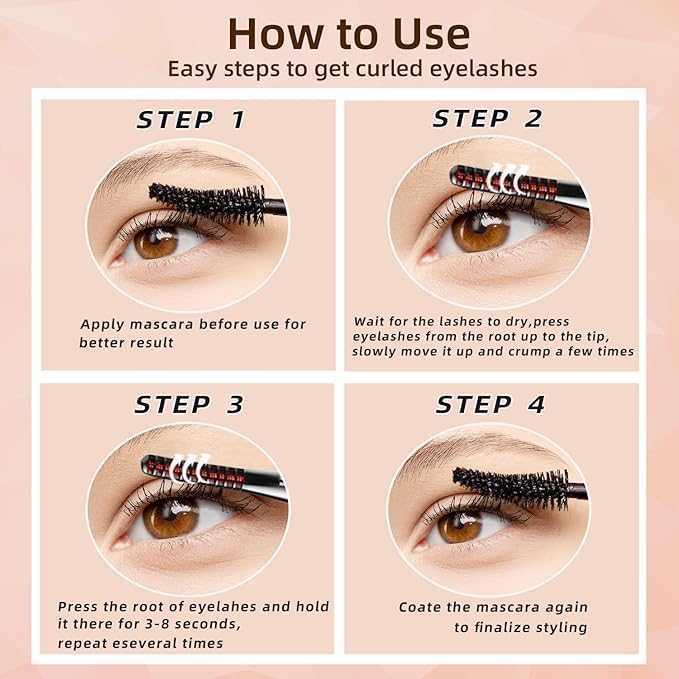 Heated Eyelash Curler, Fast Heat up Within 10s, 24 Hours Long Lasting, Rechargeable Electric Eyelash Curler, Temperature Control, Mini Lash Curler Safe Anti-Burn Eyelash Curle, with LED Display-White