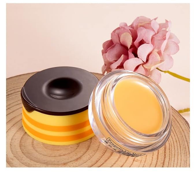 4Pcs Lip Balm Honey Pot, Propolis Exfoliator.