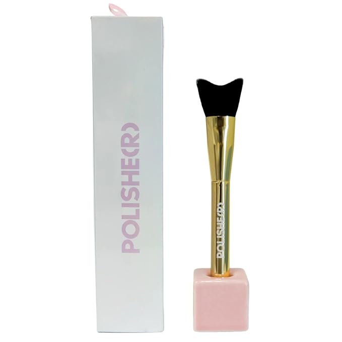 Polishe(r) Lash Cleansing Brush by SoCal Beauty - Ultra-Soft Synthetic Bristles for Gentle Lash Line Cleaning, Pairs Perfectly with Keep It Squeaky Cleanser