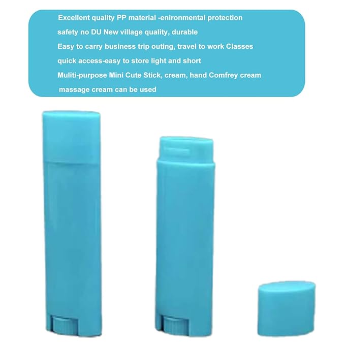5ml 25Pcs Empty Oval Deodorant Lip Blue)