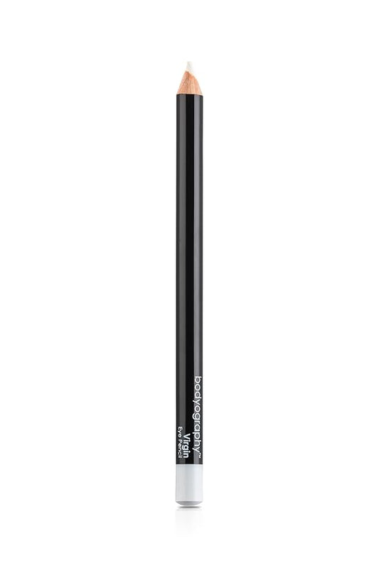 Bodyography Cream Eye Pencil, Virgin - White Wooden Eyeliner for Eyes & Eyebrows, Long-Lasting Cruelty-Free Coconut Oil Cosmetic Liner
