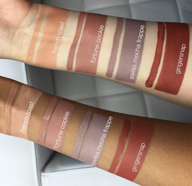 Beauty Bakerie Lip Whip Liquid Lipstick for Women, Waterproof Lip Gloss, Tint, Stain Long Lasting Hydrating Moisturizer, Matte or Metallic, 3.5mL, Fortune Cookie