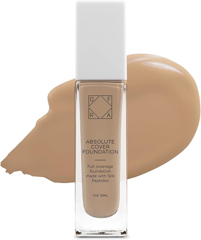 Absolute Cover Foundation #5 | Liquid Medium Coverage Foundation with Natural FInish | Oil-Free Face Makeup | Medium Shade with Cool Undertone | 1oz/30ml