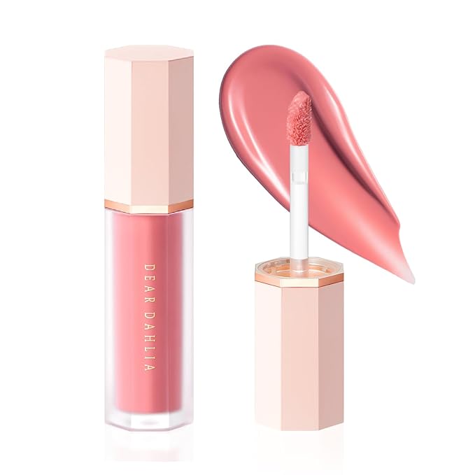 DEARDAHLIA Petal Drop Blush (Dreamy) - Vegan Weightless Liquid Blush with Long-lasting Pigment, Buildable and Skincare-Infused Fomula. Natural Flush, and Dewy Finish. Korean Makeup for Cheeks. 0.14 oz