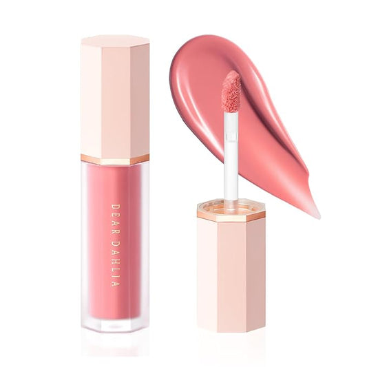 DEARDAHLIA Petal Drop Blush (Dreamy) - Vegan Weightless Liquid Blush with Long-lasting Pigment, Buildable and Skincare-Infused Fomula. Natural Flush, and Dewy Finish. Korean Makeup for Cheeks. 0.14 oz