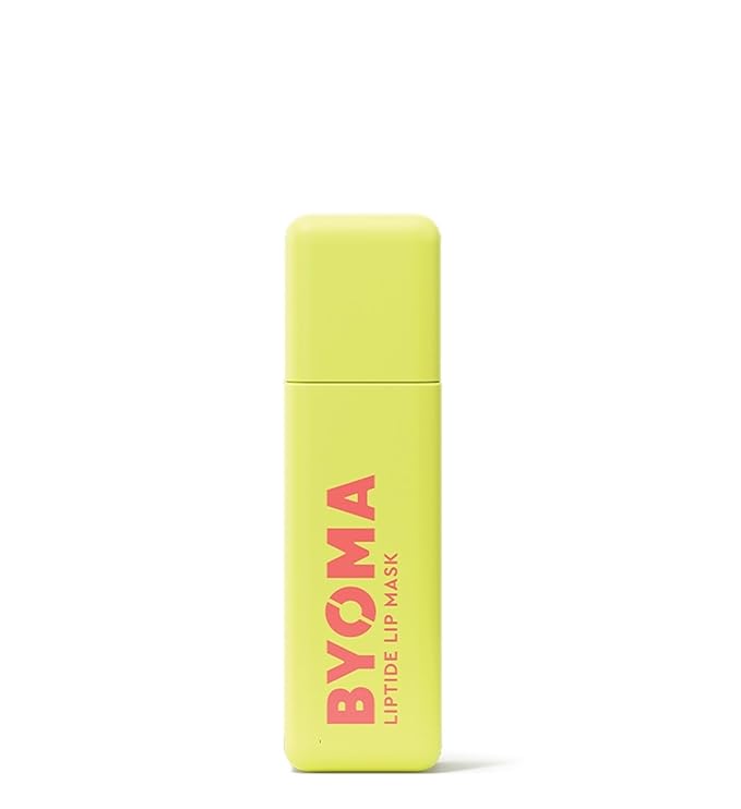BYOMA Liptide Lip Mask - Lightweight, Overnight Mask - Peptide Lip Treatment with Peptides, Babassu Oil & AHA - Hydrating, Exfoliating Balm - 0.16 oz