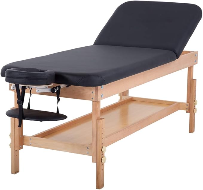 BestMassage Massage Table 28 inchs Wide Massage Bed Lash Bed Height and BackRest Adjustable Fixed Type Heavy Duty Spa Bed for Medical Recovery Professional Massage Family Physical Therapy