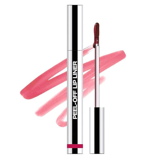 Matte Lip Gloss Stain-Peel Off Lip Liner Tattoo, Pinkish Red Peel-Off Lip Tint，Long Lasting Peel Off Lip Stain, Waterproof Transfer-proof Lip Mask Lip Liner Peel Off Lip Gloss,Stayn Lip Makeup.06#