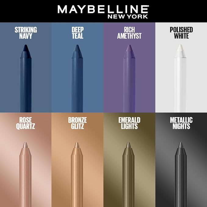 Maybelline TattooStudio Long-Lasting Sharpenable Eyeliner Pencil, Glide on Smooth Gel Pigments with 36 Hour Wear, Waterproof, Deep Teal, 1 Count