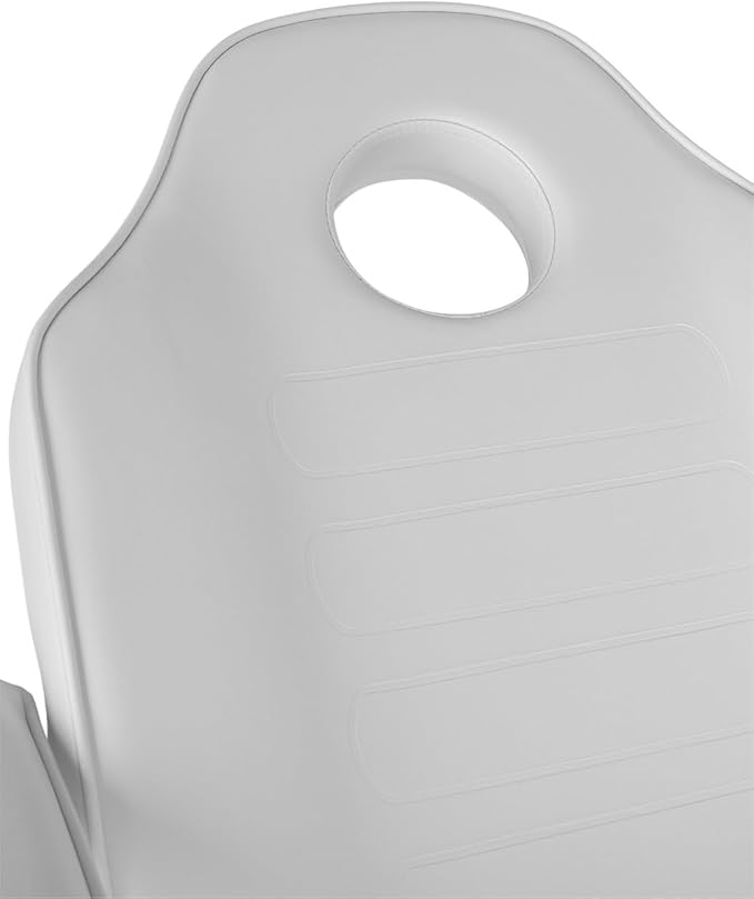 Buy-Rite Stationary Facial Bed – White Vinyl, Thick Foam Cushion, Adjustable Headrest, Backrest & Leg Rest, Removable Face Pillow & Armrests – SY-3557 – 300 lb Capacity