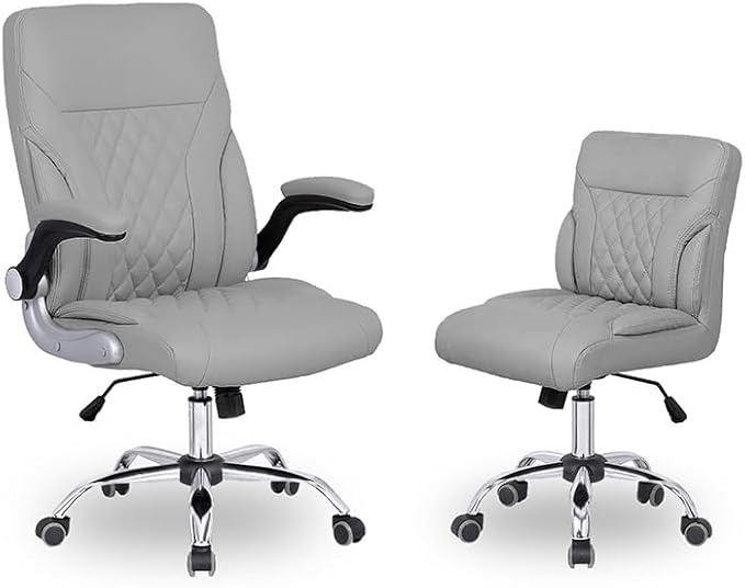 T-Spa Manicure Chair Eco-2 for Professional Beauty Salon Nail Shop Spa (Gray, Combo Customer and Technician Chairs)