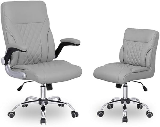 T-Spa Manicure Chair Eco-2 for Professional Beauty Salon Nail Shop Spa (Gray, Combo Customer and Technician Chairs)