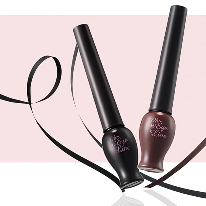 ETUDE OH M'EYE LINE NEW 5 ml - Brown, Intense Precision Liquid Eyeliner, Vivid, Deep Color, Smudge Proof, Long Lasting, Korean Makeup, Kbeauty, Perfect for Gift