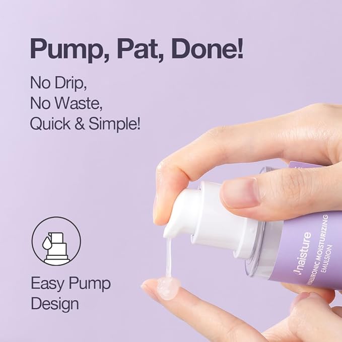 Naisture Hyaluronic Acid Emulsion – Lightweight Face Moisturizer, Niacinamide for Layering Hydration & Skin Barrier Support
