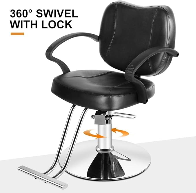Artist hand Salon Chair for Hair Stylist, Comfortable Barber Chair Hydraulic Pump Stylist Chairs for Salon with Extra Wide Seat, Spa Beauty Equipment for Hair Stylists for Barbershop and Home