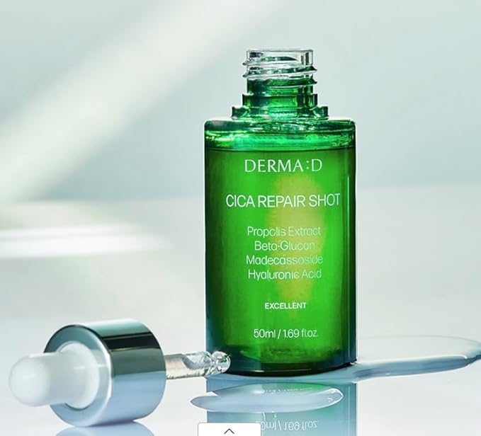 CICA Repair Ampoule (1.69 fl oz) - Calming & Hydrating Korean Face Serum with Hyaluronic Acid, Beta-Glucan, Propolis & Madecassoside. Lightweight K-Beauty Ampoule for Redness & Sensitive Skin