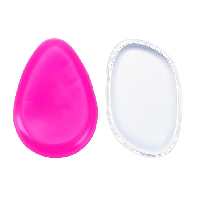 Silicone Makeup Sponge Set (2-Pack), Reusable Blending Foundation Sponge Puff, Non-Absorbent Latex-Free Beauty Blender for Liquid, Cream, Powder - Easy Clean, Hypoallergenic