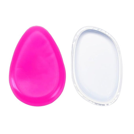 Silicone Makeup Sponge Set (2-Pack), Reusable Blending Foundation Sponge Puff, Non-Absorbent Latex-Free Beauty Blender for Liquid, Cream, Powder - Easy Clean, Hypoallergenic