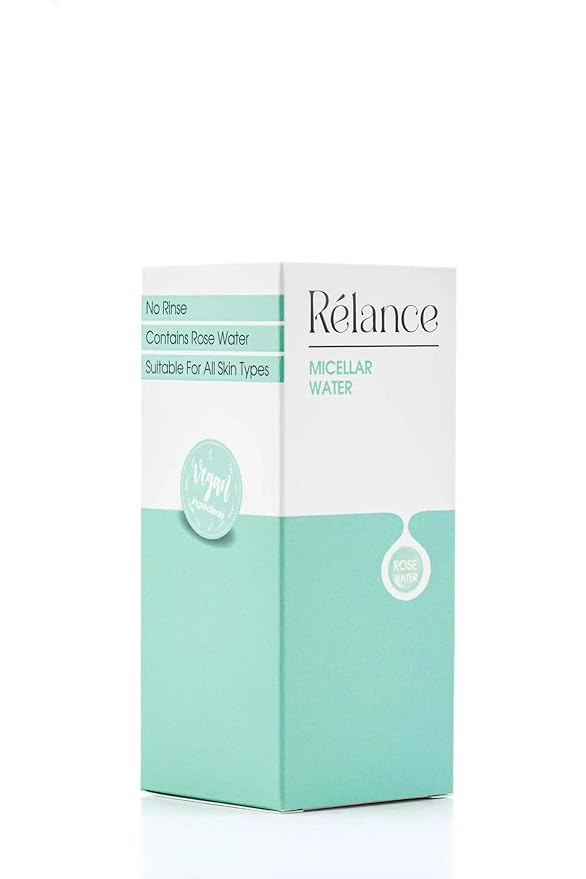 Relance Micellar Water, Vegan Rose Water Cleanser, GMP Certified, 200ml
