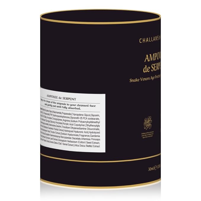 [CHALLANS de PARIS] Ampoule de SERPENT – Freshly-Activated Peptide Serum with SYN-AKE (10,000 ppm) | Age-Defying, Firming & Smoothing, Lightweight Watery, Dual-Chamber, Korean Skincare, 1.23 fl oz