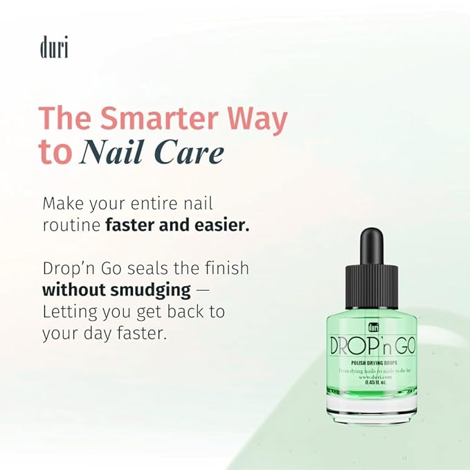 duri Drop'n Go Quick Dry Nail Drops - Fast Drying Drops for Long Lasting Nail Polish 0.45 fl. oz. (Pack of 1)