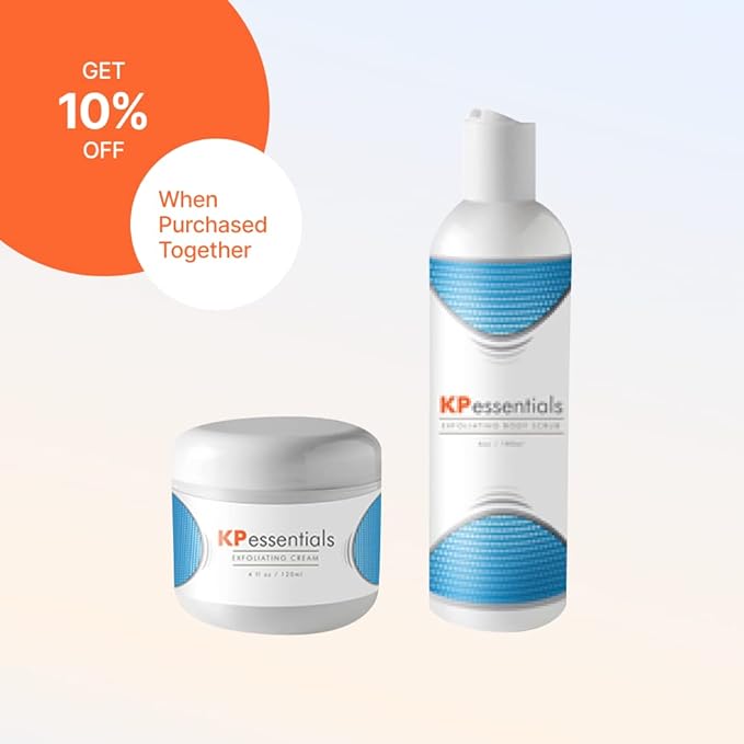KP Essentials - Keratosis Pilaris Body Scrub and Exfoliator Cream Set - 10oz Exfoliating Set
