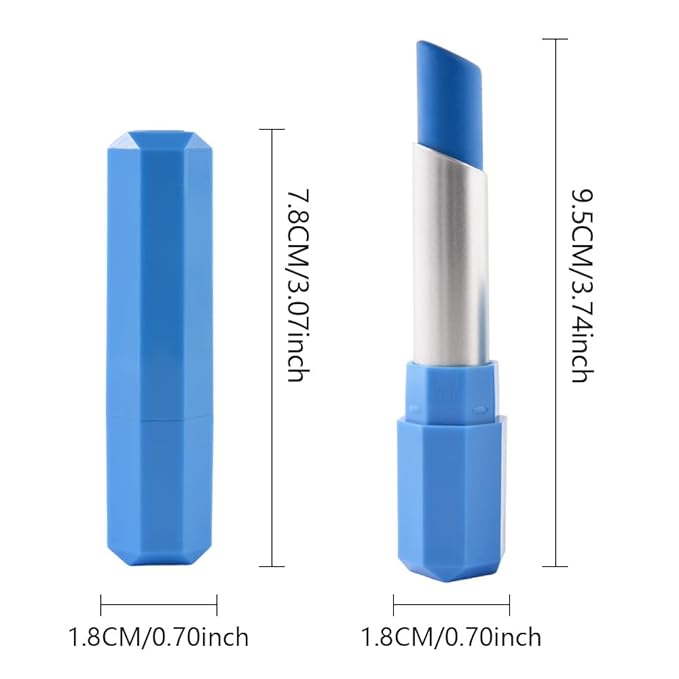 Sky Blue Matte Lipstick - Pigmented Lip Crayon & Face Paint Stick for Women Everyday Halloween Birthday Party Wear, Younger-Looking Lip Makeup, Labial para fiesta de disfraces 16