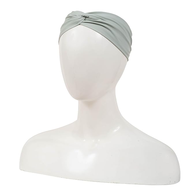 Goody Sport Lycra Head Wrap - 1Ct, Green, Quick-Dry Headbands for Women & Men, Versatile Hair Accessories with Sport-Level Grip, All Hair Types
