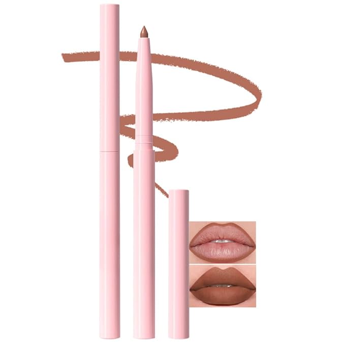 Kaely Matte Velvet Lip Liner Pencils Retractable for Shaping & Sculpting Lips, Light Orange Lip Pencils for Women Long Lasting Waterproof Rich Lip Colors Liner Crayon Lipstick delineador de labios 04