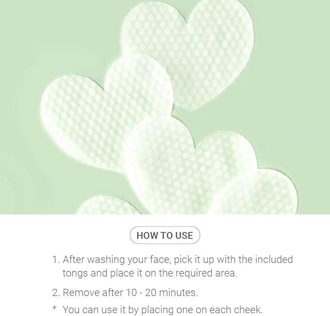 TENZERO Heart Leaf CICA Essence Heart Pad (50 Count, 150g), Redness Relief Soothing Pore Care for Sensitive Skin, Korean Facial Toner Pads, Hydrating & Refreshing, Centella