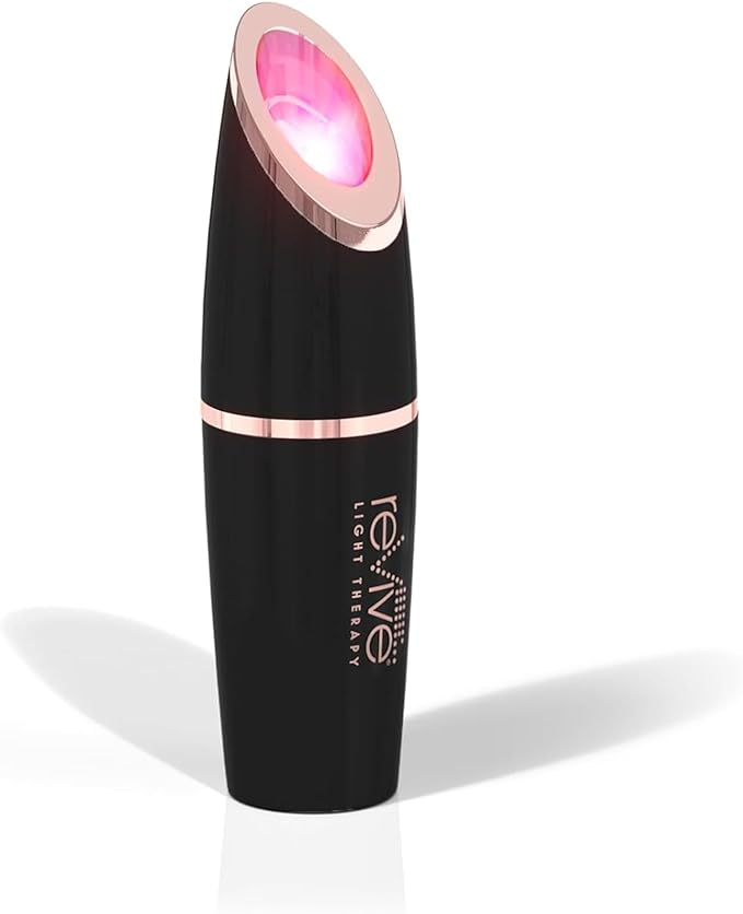 reVive Light Therapy Lux Collection Spot Acne Device, Portable Red & Blue Light LED Therapy Products for Blemish-Prone Skin, Rechargeable, On-The-Go Face Tools for Skincare, Black