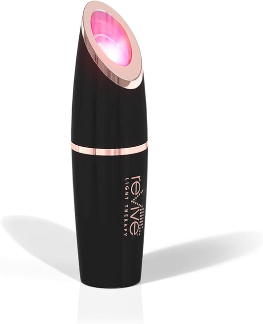 reVive Light Therapy Lux Collection Spot Acne Device, Portable Red & Blue Light LED Therapy Products for Blemish-Prone Skin, Rechargeable, On-The-Go Face Tools for Skincare, Black