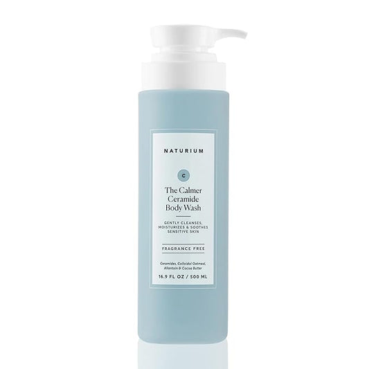 Naturium The Calmer Ceramide Body Wash, Frangrance-Free, Cleansing & Moisturizing for Dry, Sensitive Skin, Dermatologist-Tested, Paraben & Cruelty-Free, 16.9 oz