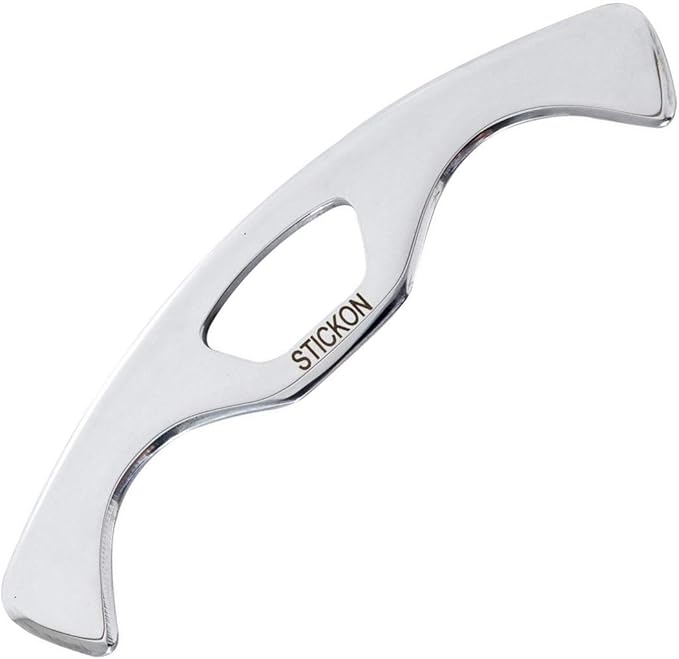 STICKON Stainless Steel Gua Sha Scraping Massage Tool IASTM Tools Great Soft Tissue Mobilization Tool (L Shape)