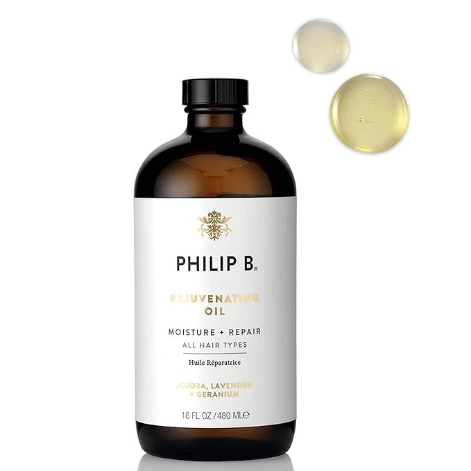 PHILIP B Rejuvenating Oil 16 oz. (480 ml) | Long-Term Hair Repair, Youthful Bounce, Strength and Shine