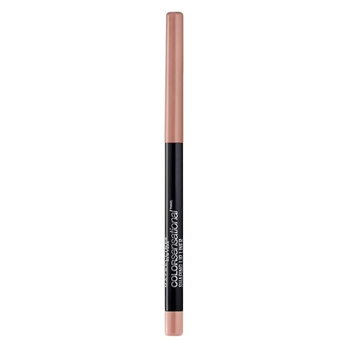 Maybelline Color Sensational Shaping Lip Liner with Self-Sharpening Tip, Nude Whisper, Nude, 1 Count