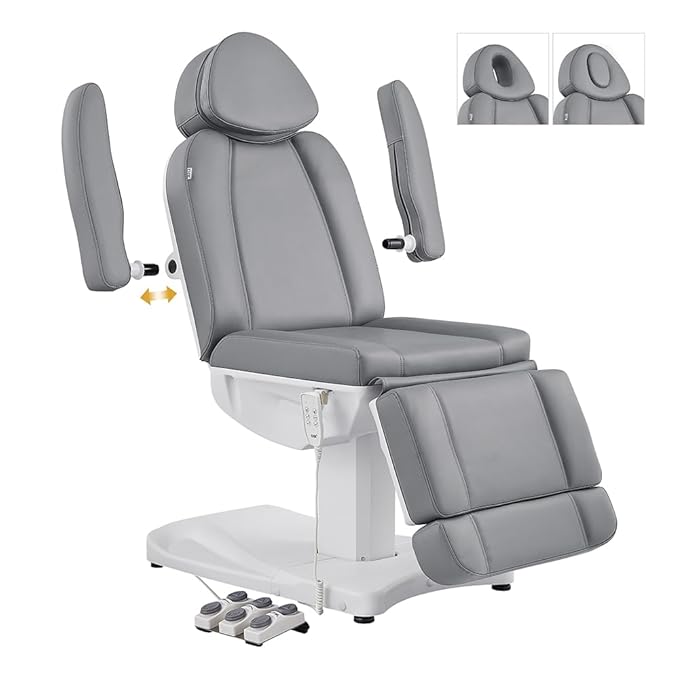 DIR Full Electrical Medical Aesthetic Chair Facial Beauty Bed Podiatry Doctors Office Chair with 3 Motors Ink