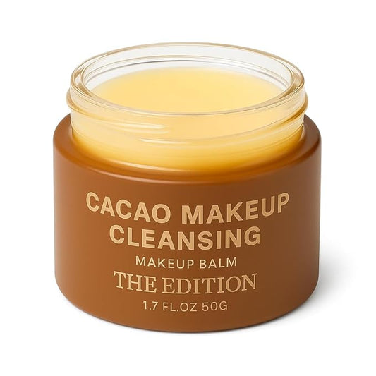 The Edition Cacao Balm Makeup Remover & Cleansing Balm – Gentle Face & Eye Makeup Cleanser for Waterproof Makeup, Hydrating Skincare for All Skin Types, 50g