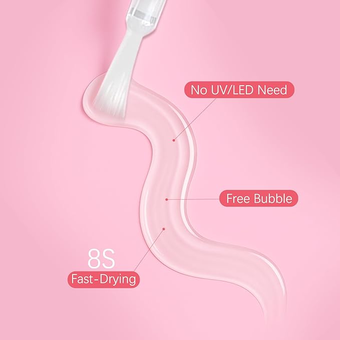 Super Strong Nail Glue for Press Ons, Brush On Press On Nail Glue for Acrylic Nail Tips, SSWSBYKE 10ml Quick Drying Long Lasting Bonding Adhesive, Mess-Free Application