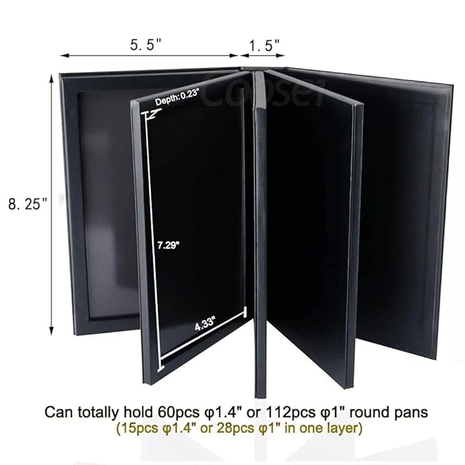 Coosei 4-Layer Book Shaped Magnetic Eyeshadow Palette Empty Makeup Storage Box For Eyeshadow Lipstick Blush Powder extra large big space