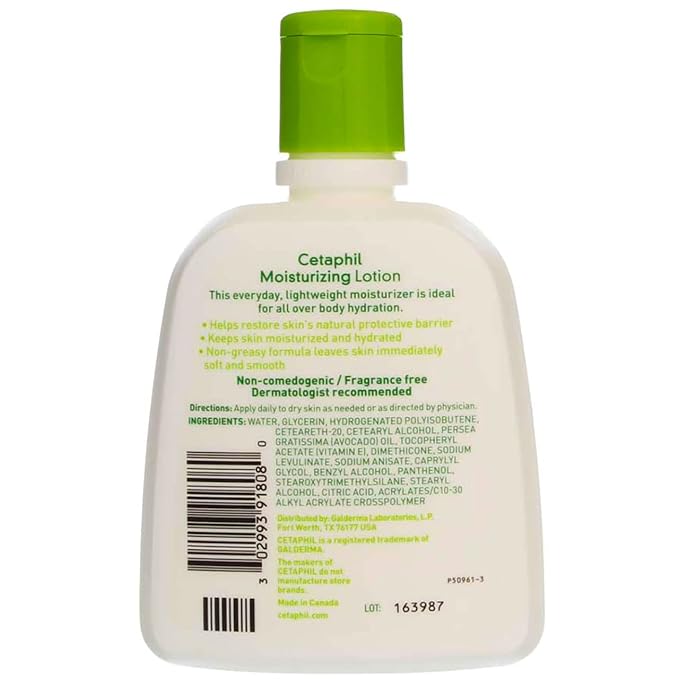 Cetaphil Moisturizing Lotion, 8 Fl oz (Pack of 3), Hydrating Moisturizer For All Skin Types, Instant Hydration lasting up to 24 Hours, Non-Greasy, Lotion for Even the Most Sensitive Skin
