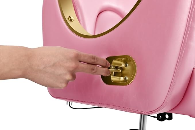 Pink Reclining Barber Chair Salon Chair 360 Degree Swivel Hair Chair Hydraulic Pump Cutting Tattoo Chair