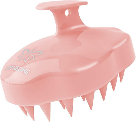 URTHEONE Hair Scalp Massager Shampoo Brush,Soft Silicone Hair Brush for Wet Dry Oily Curly Straight Thick Thin Rough Long Short Natural Men Women Kids Pets Hair Care Tools(Salmon Pink)