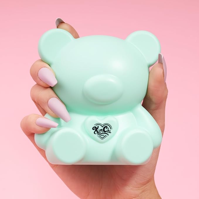 KimChi Chic Teddy Kim Palette - 17 Playful Eyeshadows, 2 Blushes, 2 Highlighters, Cruelty Free Makeup Palette, Boyfriend Mint 1.09 oz