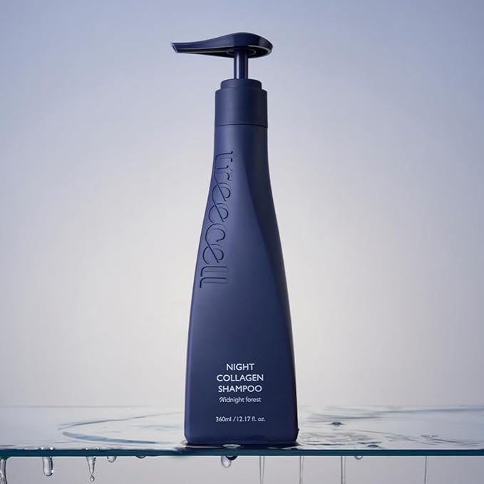 TREECELL Night Collagen Shampoo, Midnight Forest 12.2 fl oz (360 ml) | Deep Cleansing & Hydrating Night with Low-Molecular Collagen | Korean Shampoo