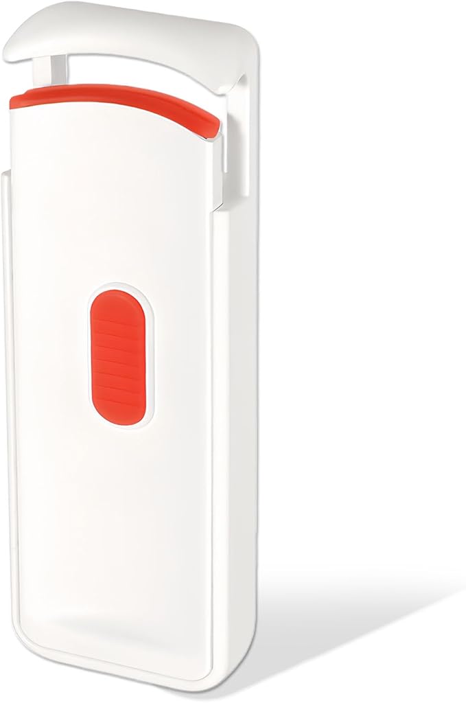 Heated Eyelash Curler - Wide Open Dual-Arc Design Heated Lash Curler - Electric Eyelash Curler - Type-C Rechargeable Mini Lash Curler Natural Curling 24H Long Lasting for Women - Ivory White