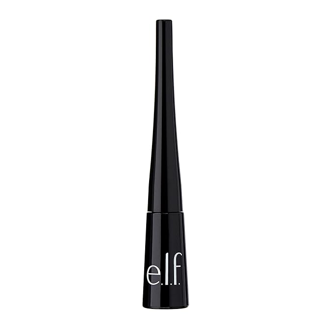 e.l.f. Liquid Eyeliner, High-pigment Liquid Eyeliner With Extra-Fine Brush Tip, Easy Glide Smudge-proof Formula, Jet Black