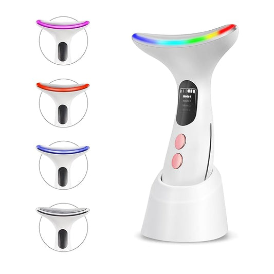 Face and Neck Massager for Skin Care,Multifunctional Electric Sculpting Tool Beauty Device for Home Use Enhanced with Triple Action Thermal and Vibration Technologies for Face Neck Shoulder Care