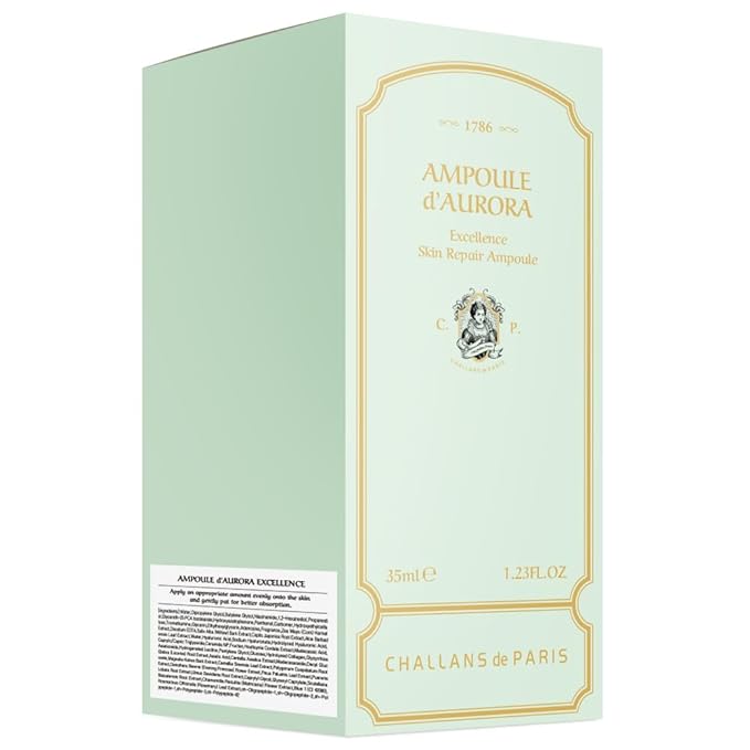 [CHALLANS de PARIS] Ampoule d’Aurora Excellence – Soothing & Balancing Skin-Barrier Support Serum with Niacinamide, Oligo-HA & Ceramide | Lightweight Watery, Hydrating Korean Skincare, 1.23 fl oz